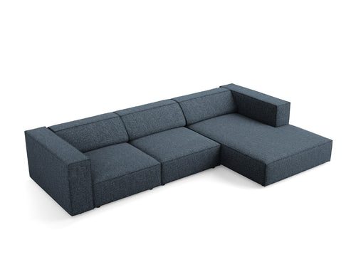 Cosmopolitan Design rechter hoekbank Arendal 4-zits, chenille, koningsblauw - 166x284x70cm