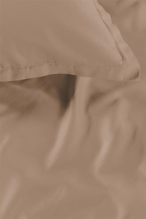 Ambiante Satin Uni dekbedovertrek - Lits-Jumeaux - 240x200/220 cm - Taupe - vtwonen shop