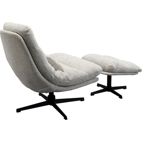 Kare Design Draaifauteuil en Voetsteun Columbia - vtwonen shop