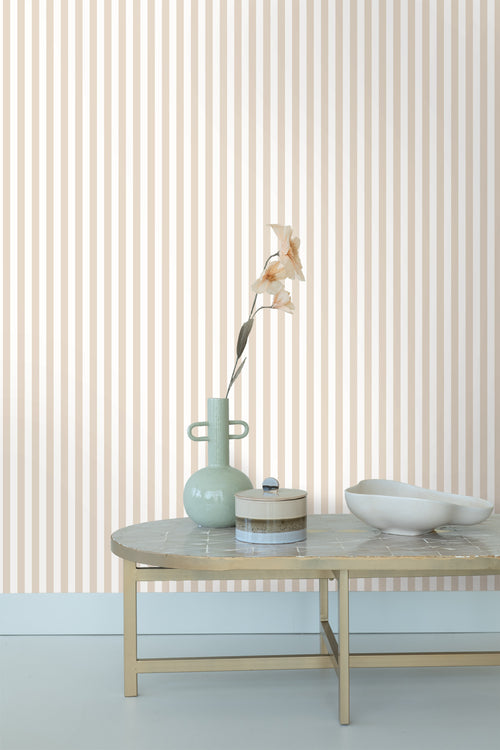 ESTAhome behang strepen beige en wit - 53 cm x 10.05 m - 130949 - vtwonen shop