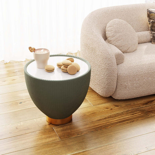 Kare Design Bijzettafel Endless Vegas Ø47cm groen - vtwonen shop