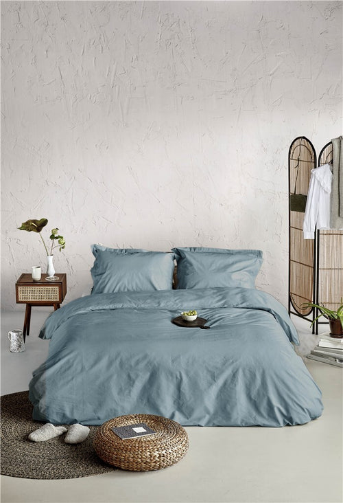 Walra - Dekbedovertrek Forever Cotton - 240x220 cm - Zeeblauw