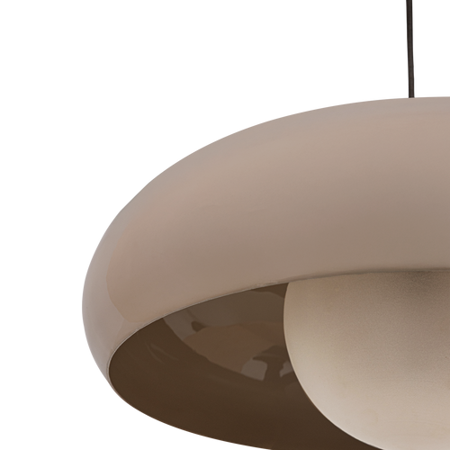 WOOOD hanglamp rond Tivo - Metaal - Hoogglans Zand - 12x40x40
