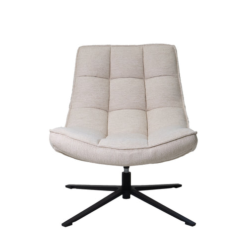 Giga Meubel Fauteuil Mattis - Stof/Metaal - Beige - vtwonen shop