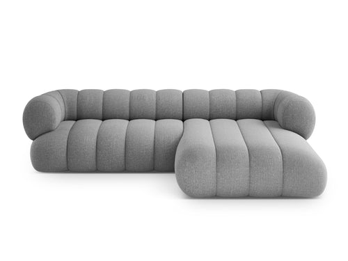 Cosmopolitan Design Hoekbank Koge 5-zits, chenille lichtgrijs - 165x270x70cm