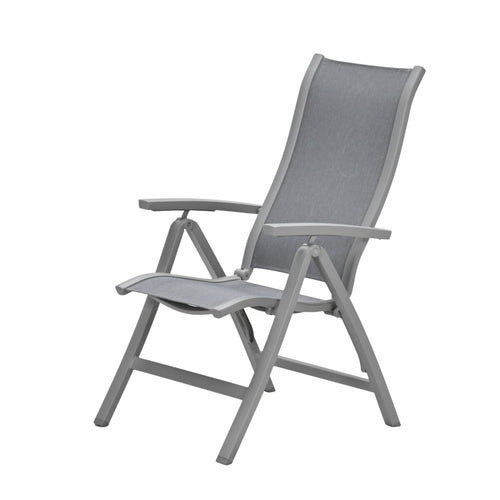 Garden Impressions Tuinstoel Hilly verstelbaar taupe - 4 stuks