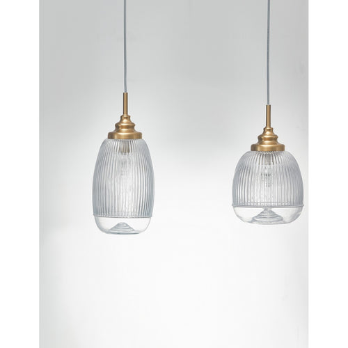 Merano Estevan 3 Light Bar Plafondlamp Satijn Goud Metaal Helder Glas LED E14