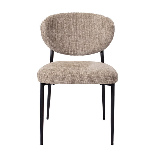 Giga Meubel Eetkamerstoel Vajèn - Stof - Taupe - Set van 2 - vtwonen shop