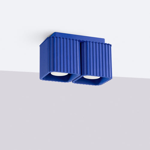 Sollux Lighting Plafondlamp RIFF 2 ultramarijn GU10 - 20,5x10x12cm