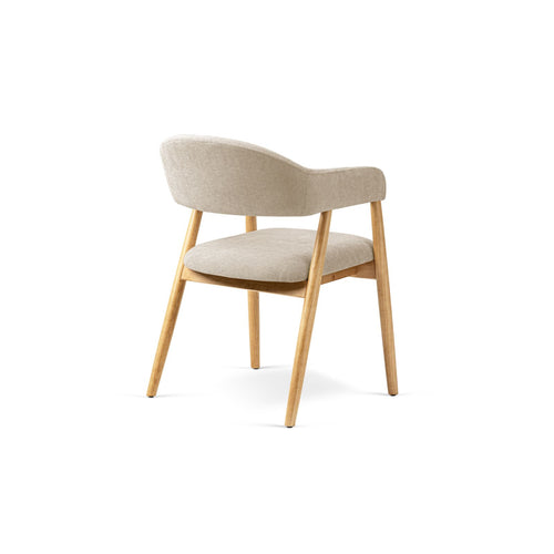 Set van 2 stoelen Adra chenille beige - 59x56x77cm