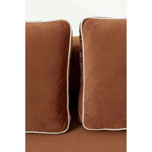 Kare Design Hoekbank Gianni 290cm rechts fluweel bruin