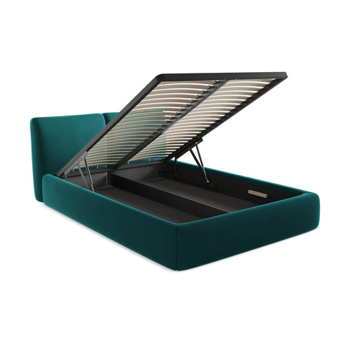 LaMiaSofa Bed met opbergruimte Milano - velours - marien - 160x228x82
