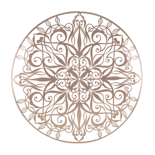 Art for the Home Metal Art - Luxe mandala ros�goud D80cm - vtwonen shop