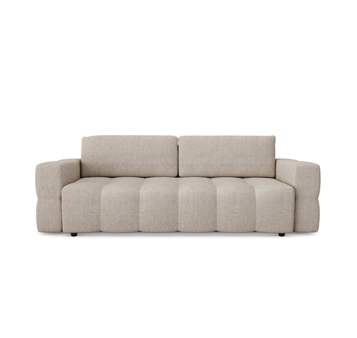 Sia Home - Rechte slaapbanken GABRIEL - Bouclette stof - Beige - 247cm - vtwonen shop