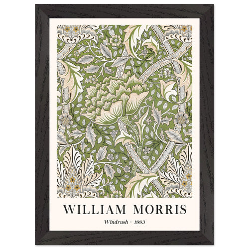 Artfulprints Poster met Lijst William Morris - Windrush 1883   - A4 21x29.7 cm - Groen