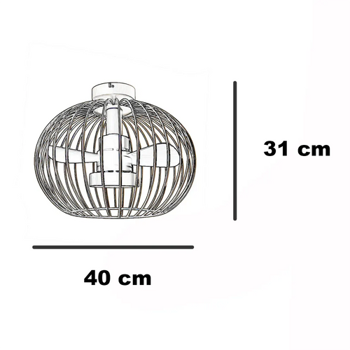Ylumen plafondventilator Wire - 1 lichts - 40  x 31   cm - zwart beige