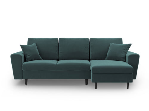 Cosmopolitan Design Omkeerbare converteerbare hoekbank met opbergdoos Kyoto 4-zits, flueel olie - 145x241x88cm