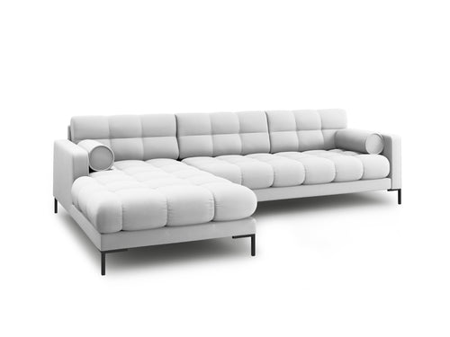 Cosmopolitan Design linker hoekbank Bali 5-zits, structurele stof, lichtgrijs - 185x293x75cm