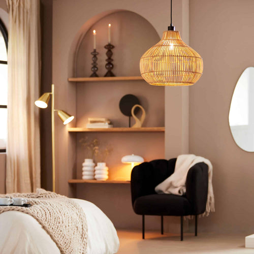 GOOD&MOJO hanglamp Kalahari - bruin - Ø42cm