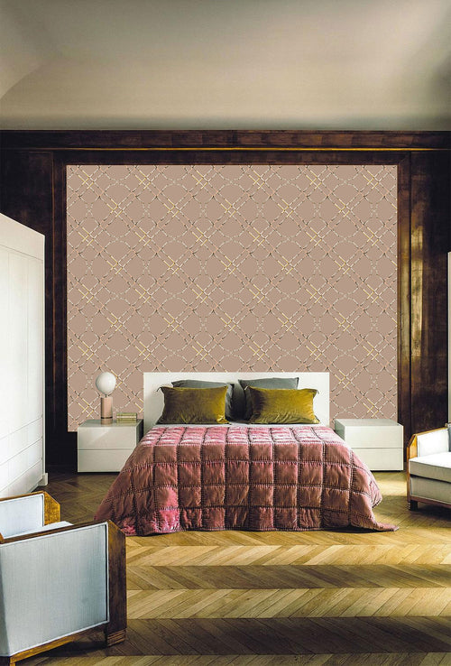 Catchii Behang Bamboo Trellis old pink - vtwonen shop