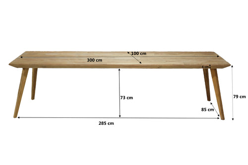 Livingfurn eetkamertafel Tomar - 300cm - teakhout - vtwonen shop