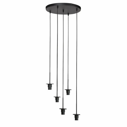 Steinhauer hanglamp HaloSwap - 5 lichts - 40  x  335   cm - beige