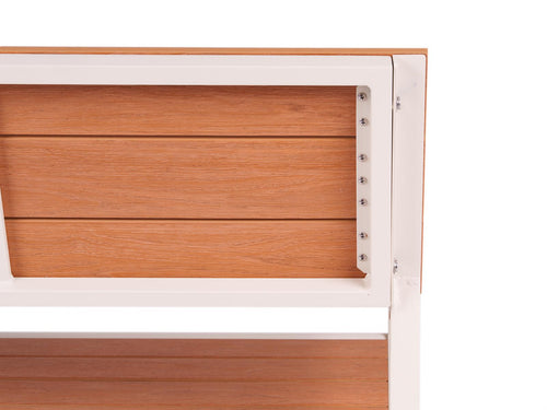 MaximaVida aluminium tuinbank Bermuda 120 cm ivoor