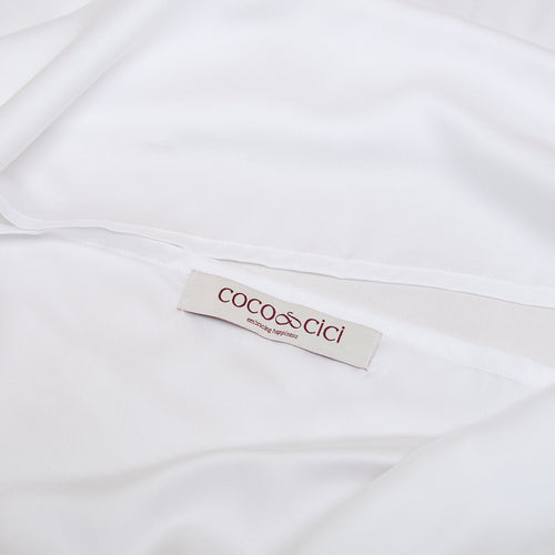 Coco & Cici - TENCEL - Sateen Kussensloop Wit - 1 kussensloop 50x75
