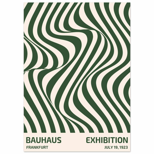 Artfulprints  Bauhaus - Exhibition Frankfurt green   poster 50x70 cm - vtwonen shop
