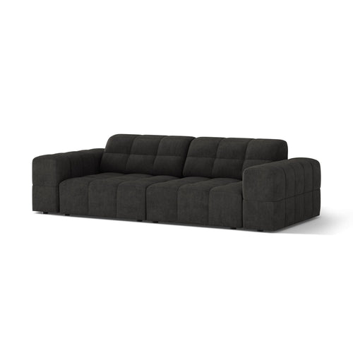 Cosmopolitan Design - Bank Chicago 3-zits, chenille donkergrijs - 102x212x78cm
