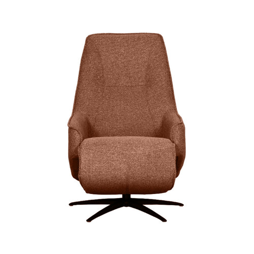 LABEL51 Fauteuil Odense Elektrisch - Oranje Bouclé - Draaibaar