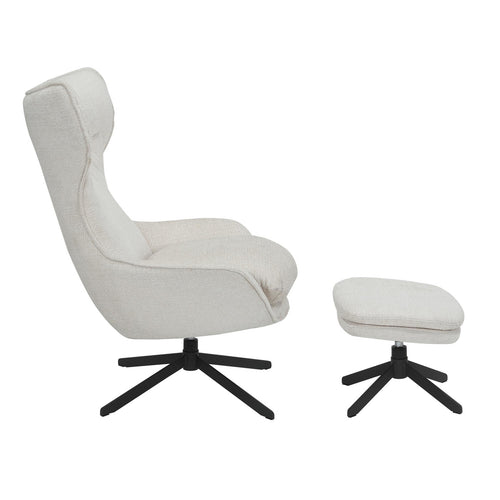 Starfurn Fauteuil Olivia - Off White Stof - 77x85x108cm