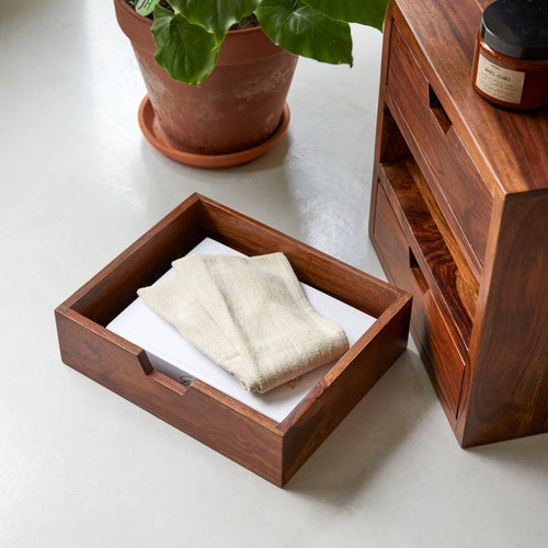 Tikamoon Massief palissander module met 3 laden - Bruin - vtwonen shop