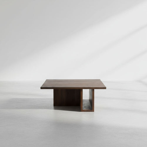 Giga Meubel Salontafel Onni - Vierkant Donkerbruin Hout - 85x85x34cm - vtwonen shop