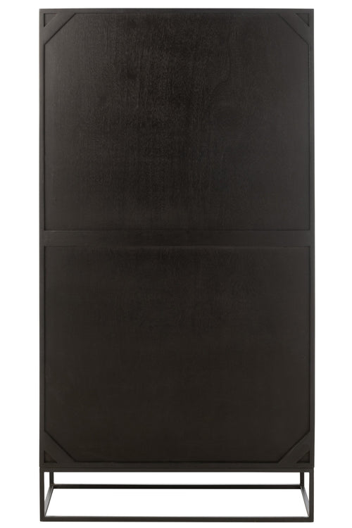 J-Line rek Mode - mango hout/mdf - zwart