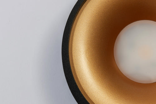 Artdelight plafondlamp Orlando - 1 lichts - 14  x 5   cm - zwart - goud - vtwonen shop