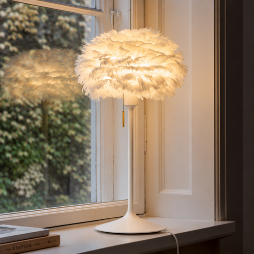 Umage Sante tafellamp white met usb en Eos mini white lampenkap