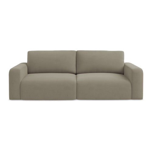 LaMiaSofa 3-zits slaapbank Ostia - textuurstof - donkerbeige - 244x102x79