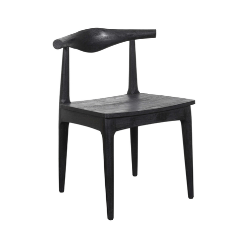 Calicosy - Set LUCIEN eetkamerstoelen - Zwart - 77x56x45 cm