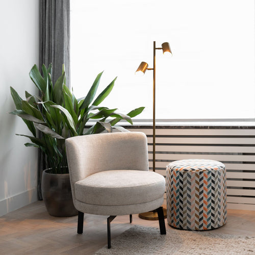 Atmooz vloerlamp Kisoro - antiek messing - Ø 33 x H 144 cm - G9