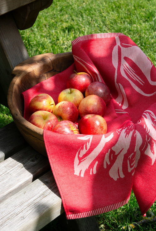 Luxe Keukendoek en Theedoek Tulp Rood - Bunzlau Castle - 100% biologisch GOTS katoen