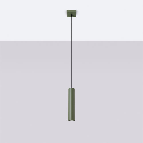 Sollux Lighting Hanglamp LAGOS 1 olijfgroen - 8x8x118cm