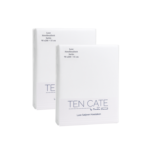 Ten Cate hoeslaken - 100% katoensatijn - 90x200 - wit