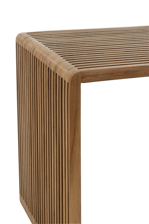 J-Line bijzettafel Kubus Gerecycleerd - hout - naturel - set van 2