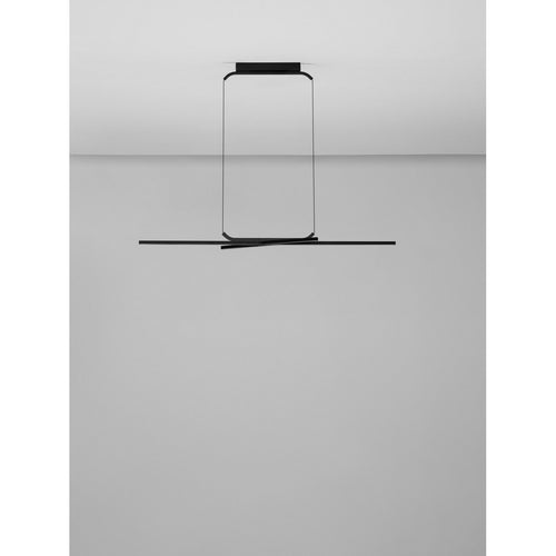 Nova Luce AKRO Hanglamp voor aan het plafond, matzwart, Triac dimbare LED 41W 2253lm 2700-3000-4000K CCT