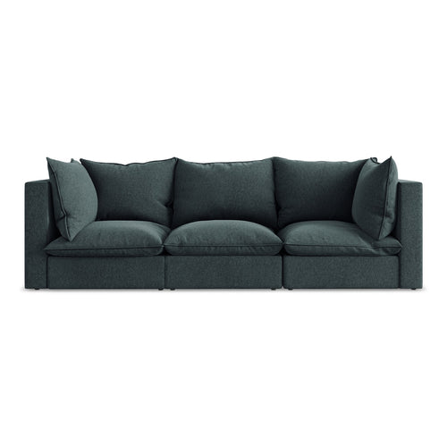 LaMiaSofa 3-zits bank Ravenna - velours - marien - 255x90x77