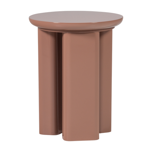WOOOD bijzettafel Orivo - Hout - Hoogglans Oudroze - 50x40x40
