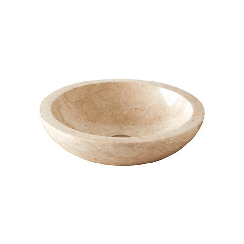 Tikamoon Marmeren waskom in cream ∅ 43cm - Beige