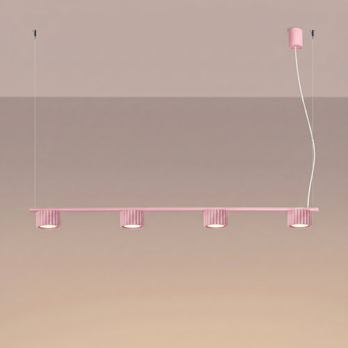 Sollux Lighting Kroonluchter AURA 4 roze Gx53 - 122x10x208cm