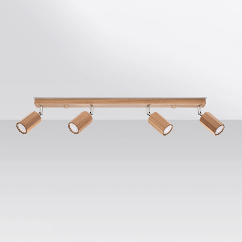 Sollux Lighting Plafondlamp ZEKE 4 eik - 80x5x20cm